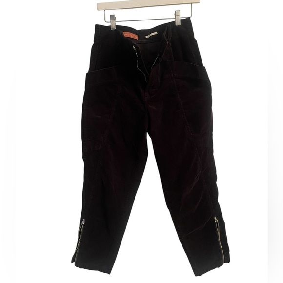Anthropologie PILCRO Women’s size 30 Corduroy Cargo Pants Black dark whimsigoth - Picture 7 of 7